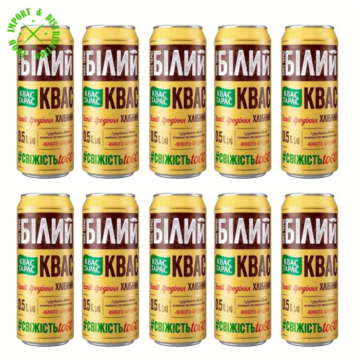 Kwas Chlebowy Naturalny Taras Biały tradycyjny smak 0,5l [10 puszek = 5 L]