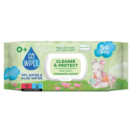 Wilgotne Chusteczki GoWipes dla Dzieci Aloe Water & Rumianek 50szt