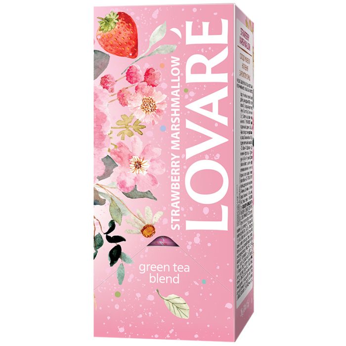 Herbata Lovare mieszanka kwiatowo-ziołowa Strawberry Marshmallow 24 torebki po 1,5gr