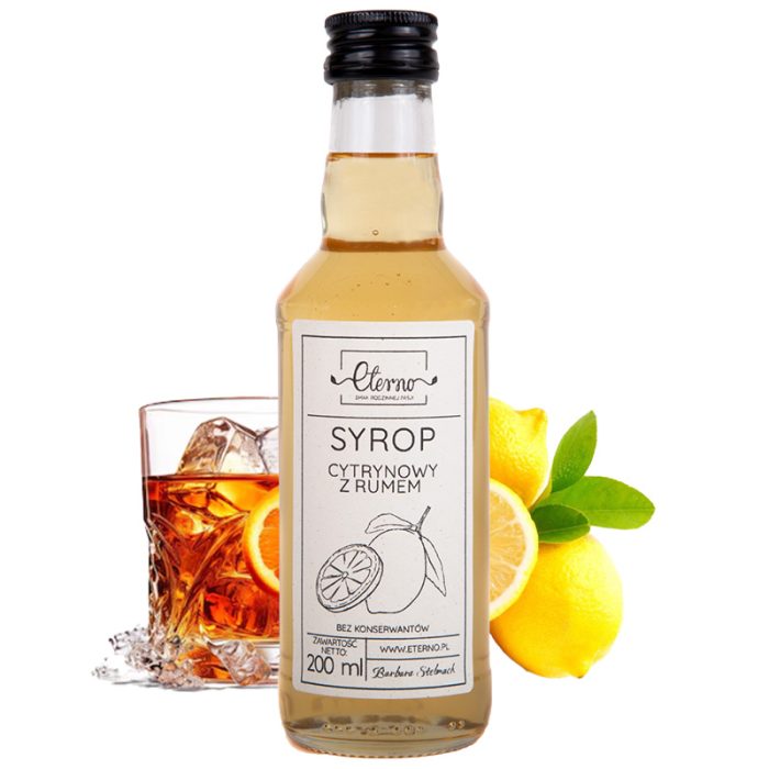 Syrop Cytrynowy z Rumem 200 ml Eterno BEZ CHEMII