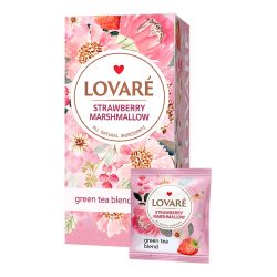Herbata Lovare mieszanka kwiatowo-ziołowa Strawberry Marshmallow 24 torebki po 1,5gr