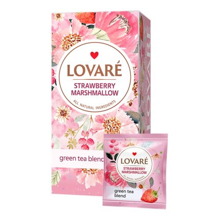 Herbata Lovare mieszanka kwiatowo-ziołowa Strawberry Marshmallow 24 torebki po 1,5gr