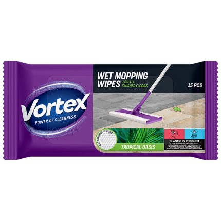 Chusteczki WKŁADY do MOPA VORTEX Wysokiej Jakości Tropikalna Oaza 15 szt