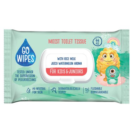 Wilgotny Papier Toaletowy Zapachowy dla Dzieci z Klapką GoWipes 44szt