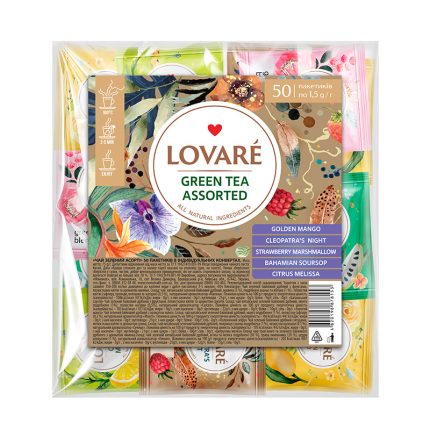 Zestaw zielonych ekspresowych Herbat Lovare Assorted Green 50 tor x 1,5g