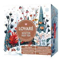 Herbata Lovare Kolekcja 6 smaków 90 Herbat "FEST Tea Set Winter" [90 tor. po 2g]