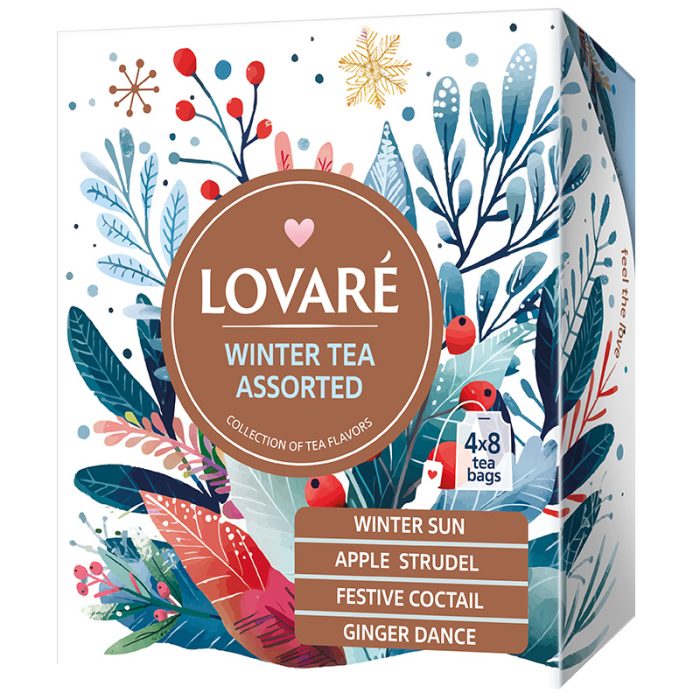 Herbata Lovare Zestaw 4 smaky 32 Herbaty "WINTER TEA ASSORTED" [32 tor. po 2g]