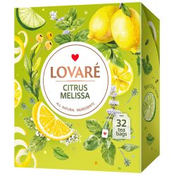 Herbata Lovare zielona liściasta w saszetkach Citrus Melissa 32 tor po 1,5g