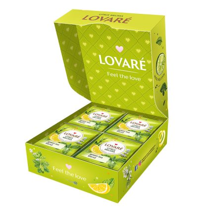 Herbata Lovare zielona liściasta w saszetkach Citrus Melissa 32 tor po 1,5g