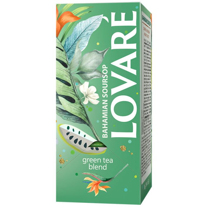 Herbata Lovare zielona liściasta w saszetkach Bahamian Soursop 24 tor x1,5g