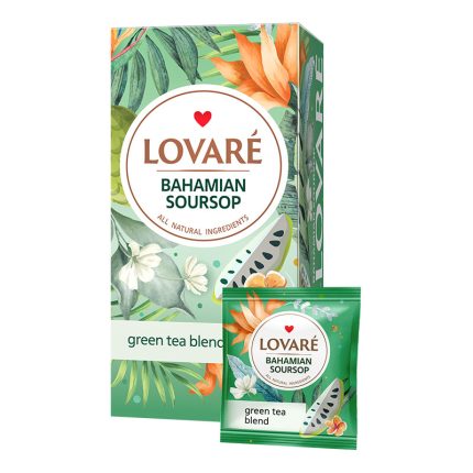 Herbata Lovare zielona liściasta w saszetkach Bahamian Soursop 24 tor x1,5g