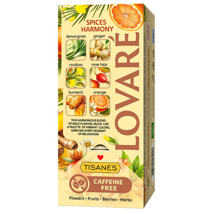 Herbata Lovare ziołowa liściasta w saszetkach Spices Harmony 24 tor x 1,8g