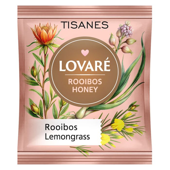 Herbata Lovare ziołowa liściasta w saszetkach Rooibos Honey 24 tor x 1,8g