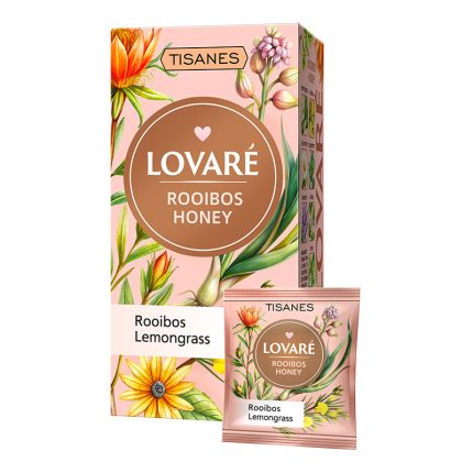 Herbata Lovare ziołowa liściasta w saszetkach Rooibos Honey 24 tor x 1,8g