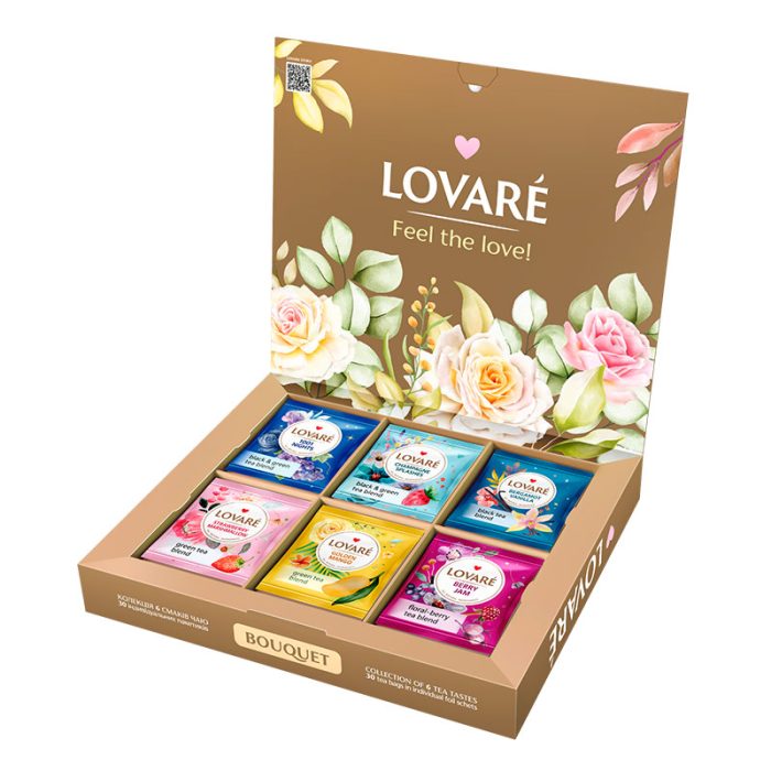Herbata Lovare Kolekcja 6 smaków 30 torebek "Gold Bouquet" [30 tor. po 2g]