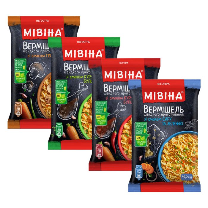 Makaron Instant zupka chińska "Miwina" Zestaw 4 Smaków x 59,2g