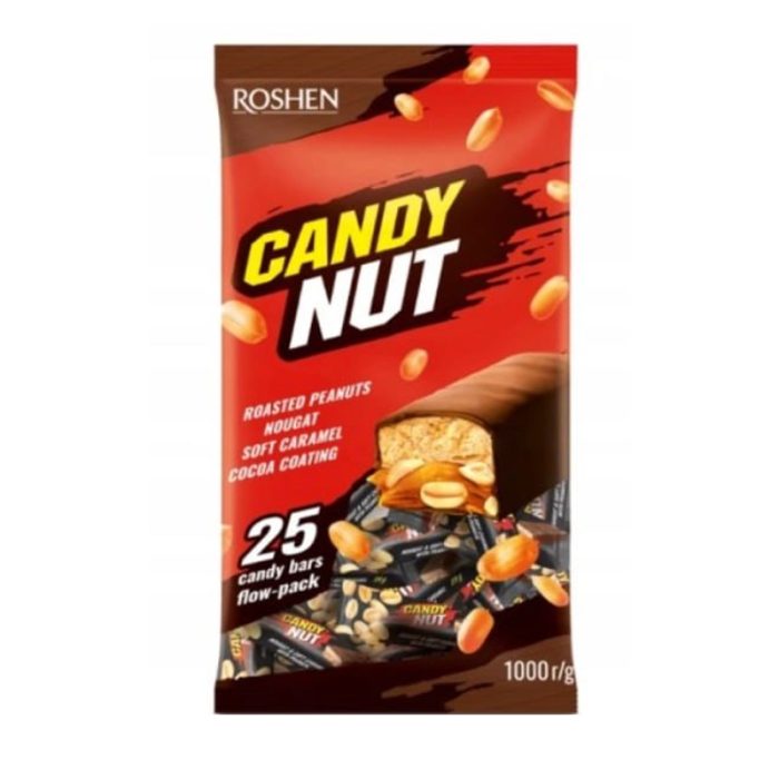 Cukierki Roshen „Candy Nut” z masą karmelową i orzeszkami w czekoladzie 1kg