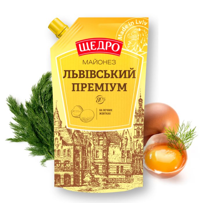 Szczedro Majonez "Lwowski Premium 80%" doypack 300g - obrazek 1