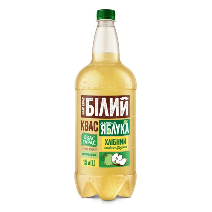 Naturalny Kwas chlebowy "Taras Biały" o smaku Jabłkowym Nowość 1.5 l - obrazek 1