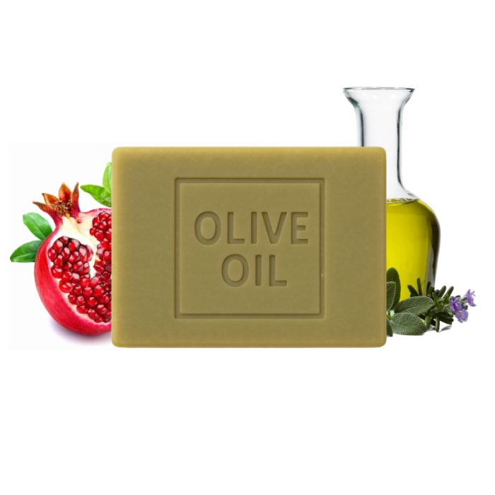Naturalne Mydło z oliwy z oliwek z zapachem granatu 100gr - obrazek 1