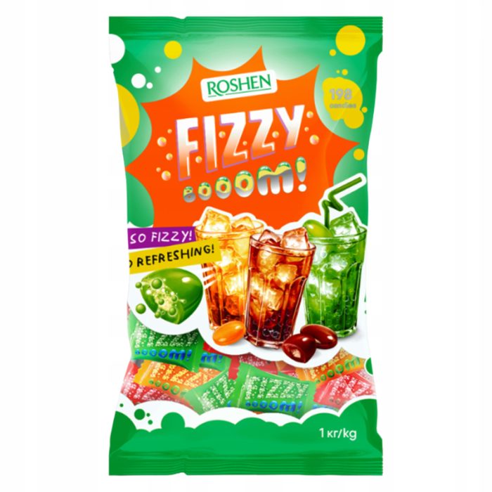 Cukierki Roshen Fizzy Boom owocowe musujące 1 kg - obrazek 1