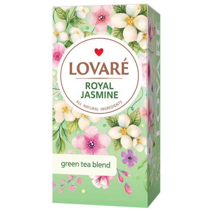 Herbata Lovare zielona liściasta w saszetkach Royal Jasmine 24 tor po 1,5g - obrazek 2