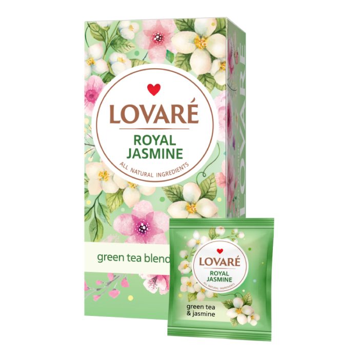 Herbata Lovare zielona liściasta w saszetkach Royal Jasmine 24 tor po 1,5g - obrazek 1