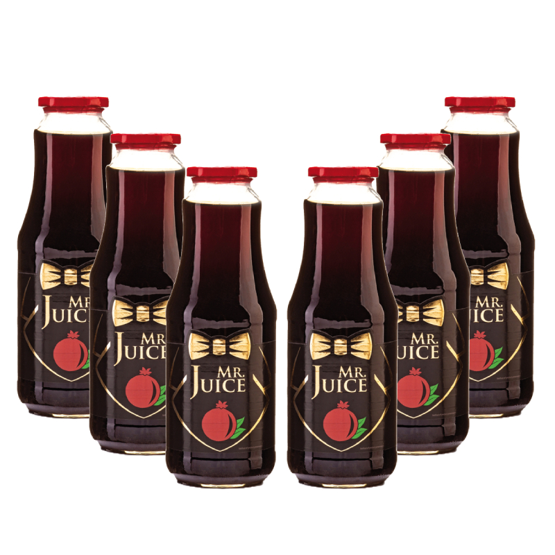 mr juice granat Sok naturalny z granatów tłoczony na zimno nieklarowany pasteryzowany Mr.Juice 6 szt x 1.0 l - obrazek 1