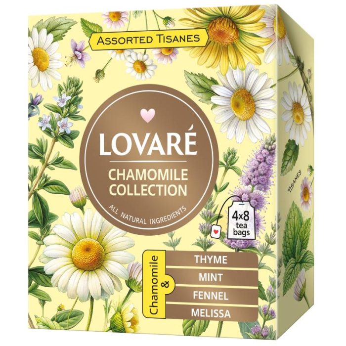 Zestaw Herbat Lovare ziołowa liściasta Assorted Chamomile 32 tor x 1,3g - obrazek 1