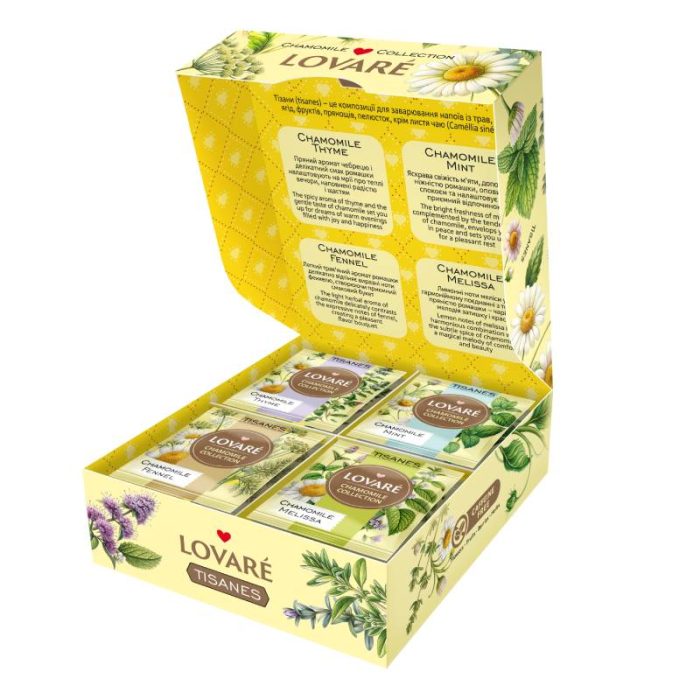 Zestaw Herbat Lovare ziołowa liściasta Assorted Chamomile 32 tor x 1,3g - obrazek 2
