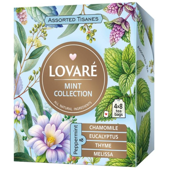 Zestaw Herbat Lovare ziołowa liściasta Assorted Mint Tea 32 tor x 1,3g - obrazek 1