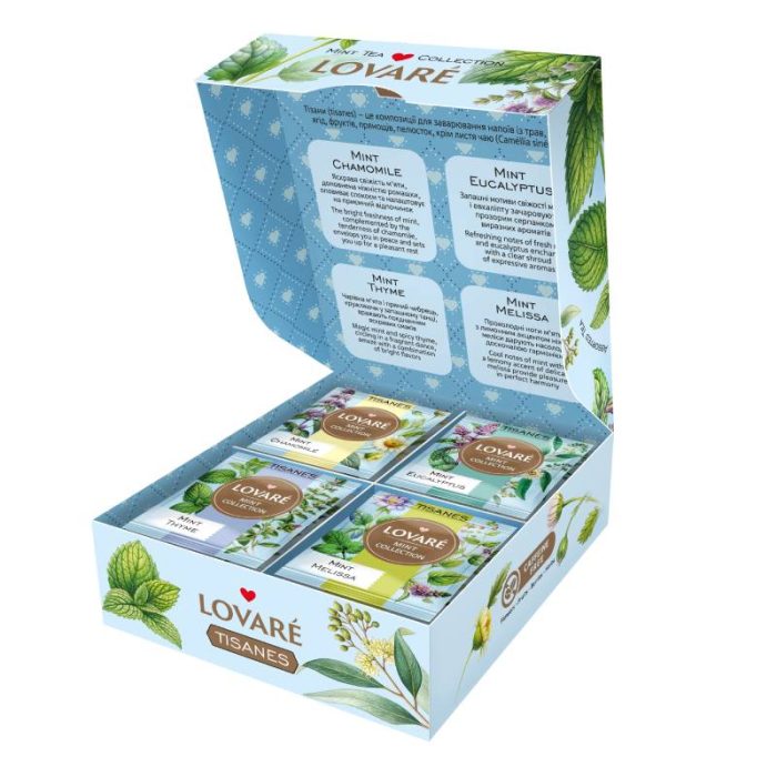 Zestaw Herbat Lovare ziołowa liściasta Assorted Mint Tea 32 tor x 1,3g - obrazek 2