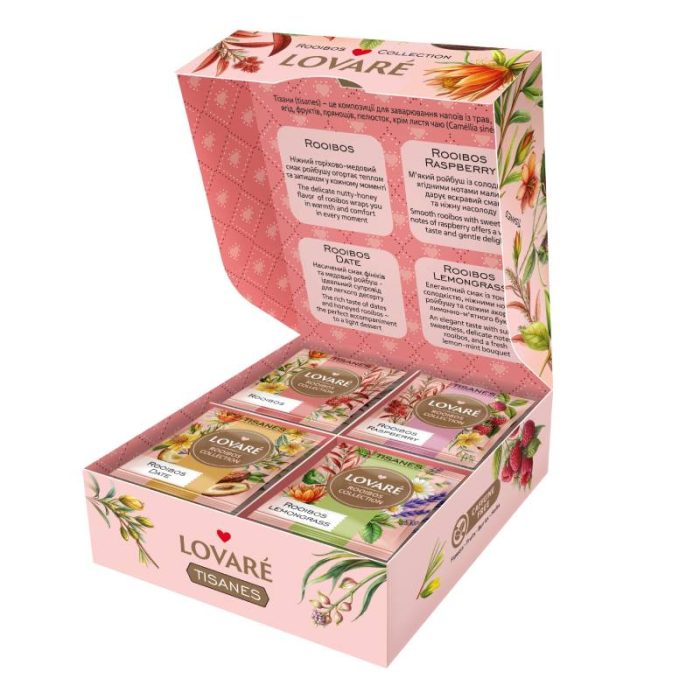 Zestaw Herbat Lovare ziołowa liściasta Assorted Rooibos 32 tor x 1,3g - obrazek 2