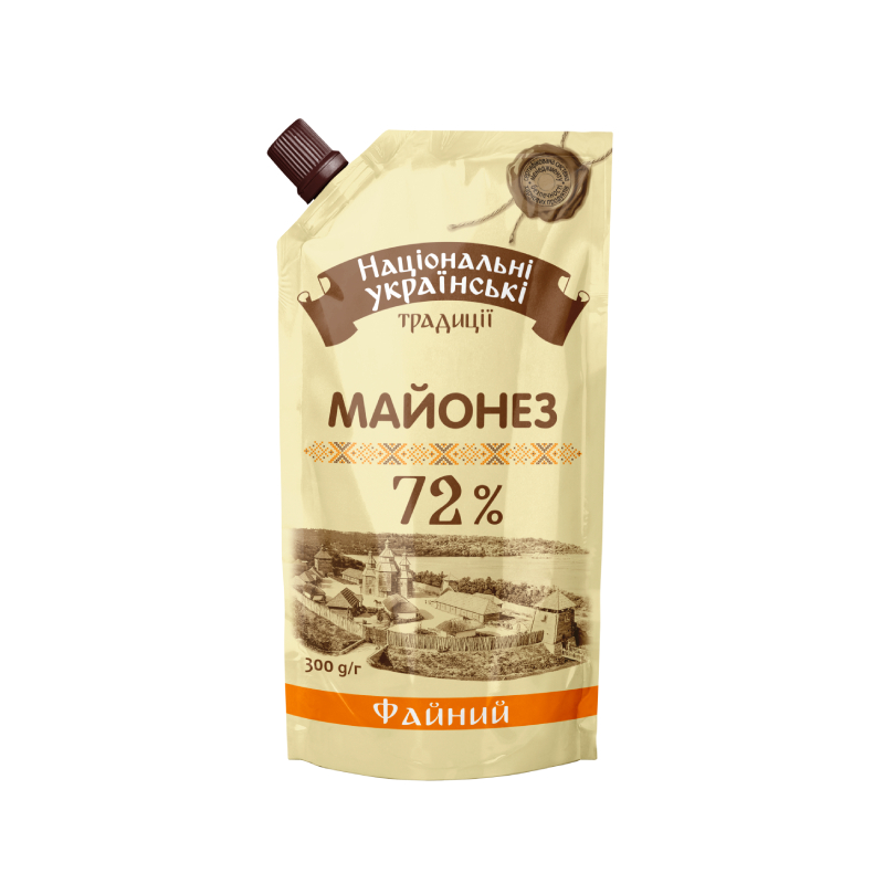 Majonez Premium 72% narodowe tradycje ukraińskie 300 g Majonez „Premium” 72% Narodowe Ukraińskie Tradycje 500 g - obrazek 1
