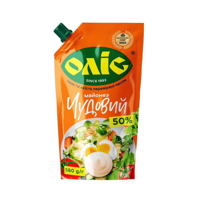 Olis Majonez Cudowny 72% 560g Majonez "Cudowny" 50% Olis doypack 560 g - obrazek 1