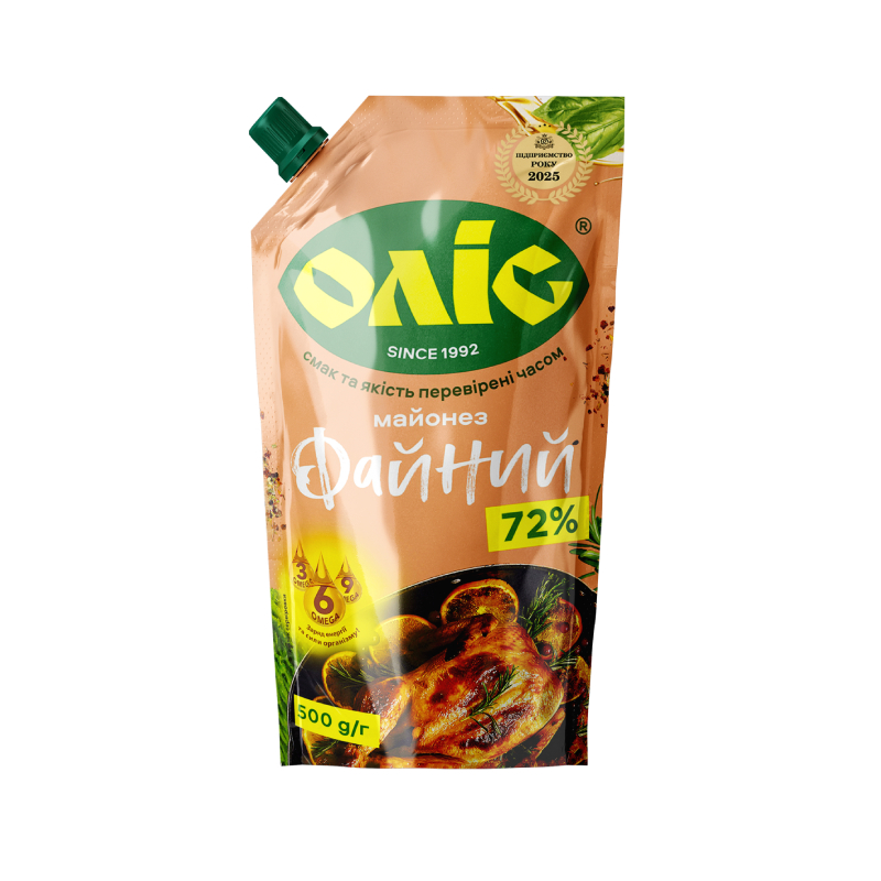 Olis Majonez _Premium_ 72% 500g Majonez „Premium” 72% Olis doypack 500 g - obrazek 1