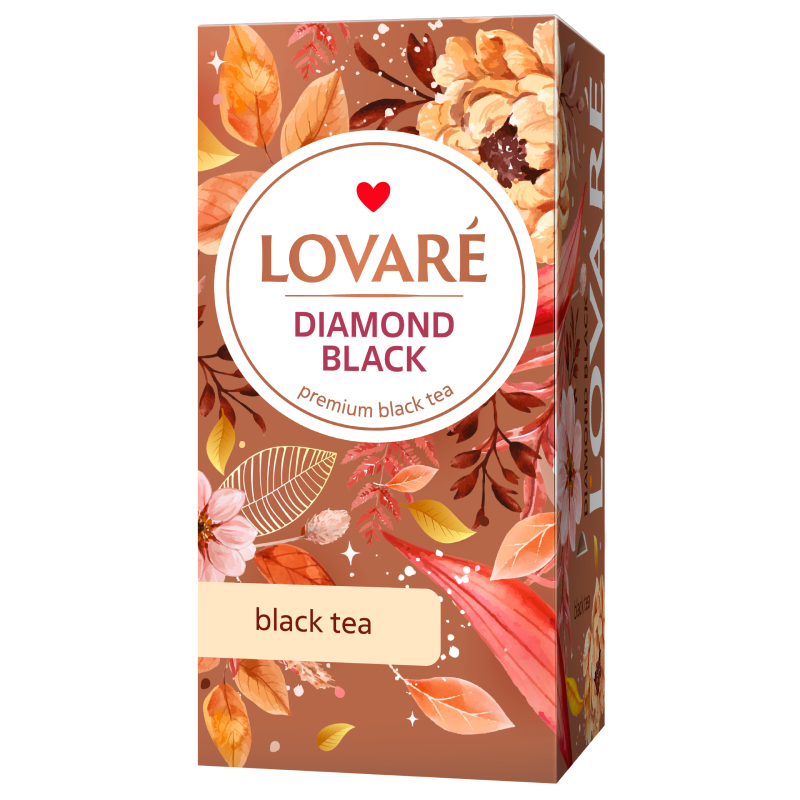 diamond black Herbata Lovare czarna liściasta Diamond Black tea 24 tor po 2g - obrazek 1