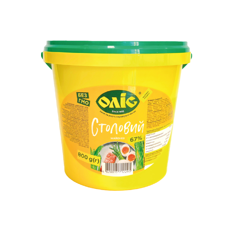 stołowy 800g Olis Majonez "Stołowy" 67% wiadro 800g - obrazek 1