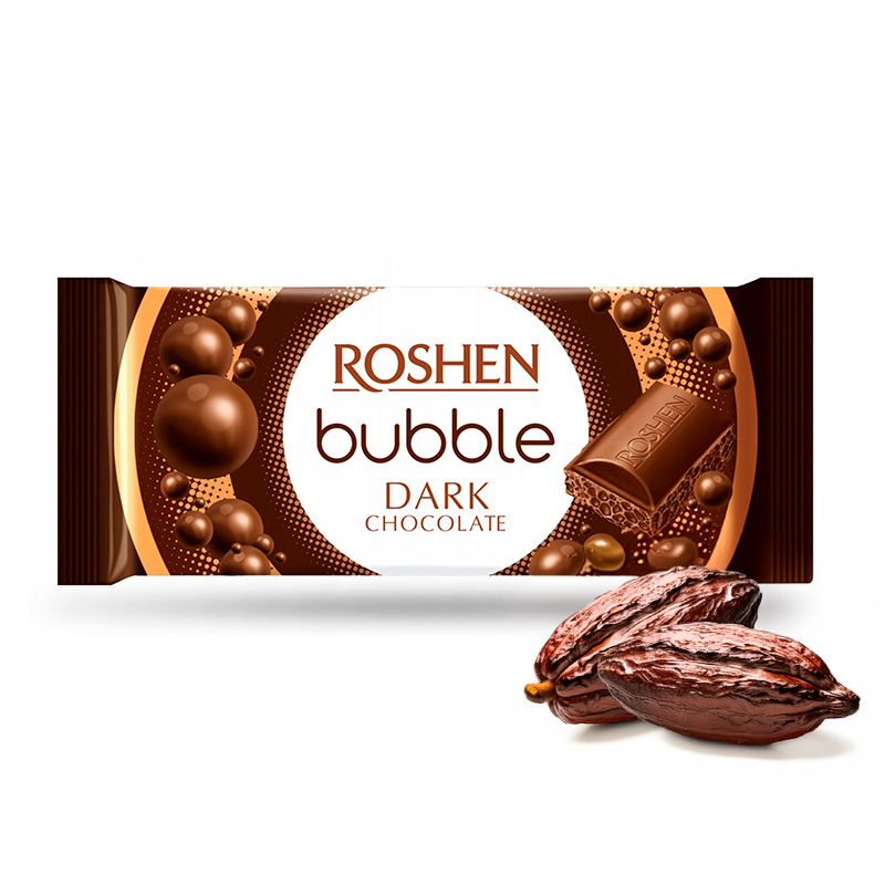 50d81e4ddf6c64adf0877818fd8ee941 Czekolada Roshen bąbelkowa Gorzka 50% Bubble Dark 80g - obrazek 1