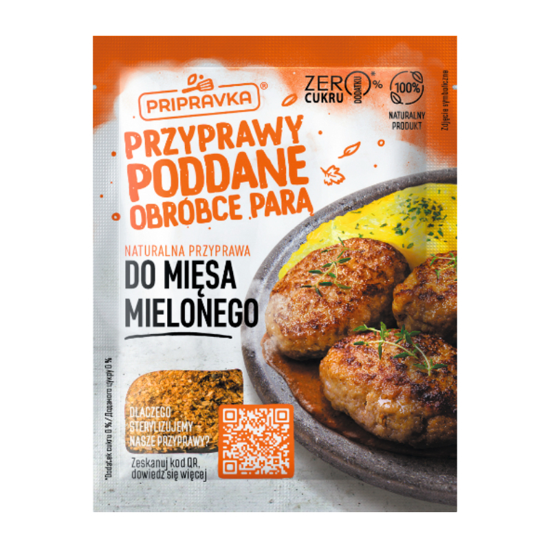 miel Przyprawa do mięsa mielonego naturalna poddana obróbce parą Pripravka 30g - obrazek 1