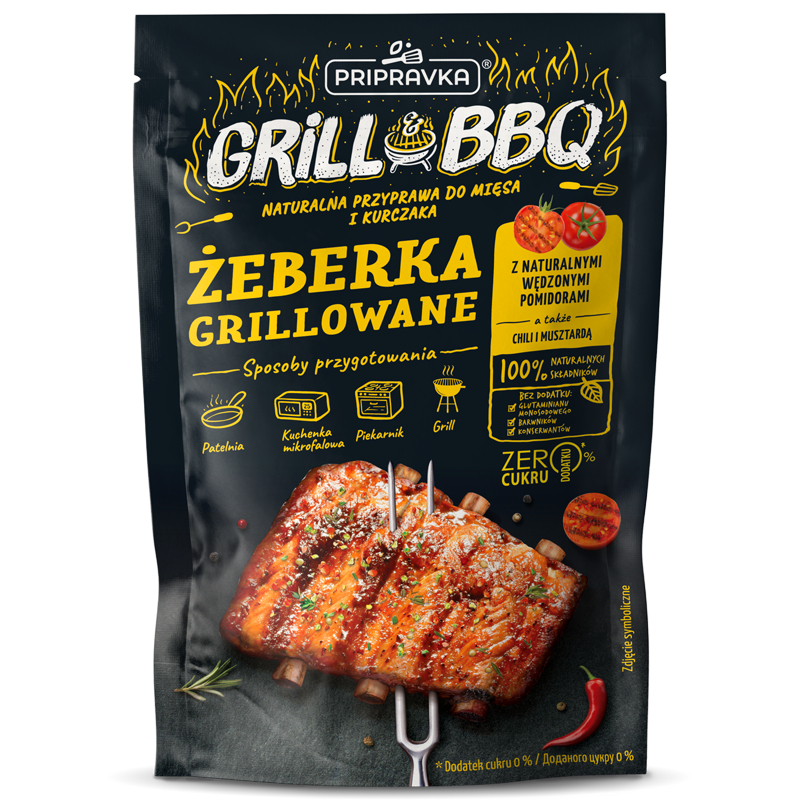 pri-pl-gbbq-ribs Przyprawa źeberka grillowane z wędzonymi pomidorami “Pripravka” 30g - obrazek 1