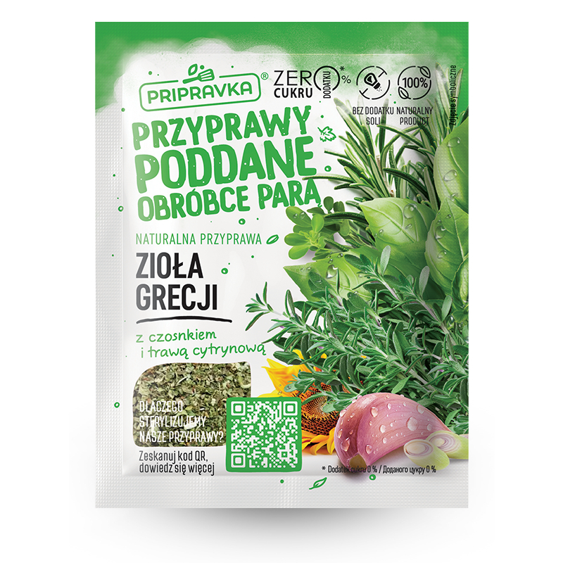 travy-grecii Przyprawa zioła Grecji z czosnkiem i trawą cytrynową bez soli Pripravka 10g - obrazek 1
