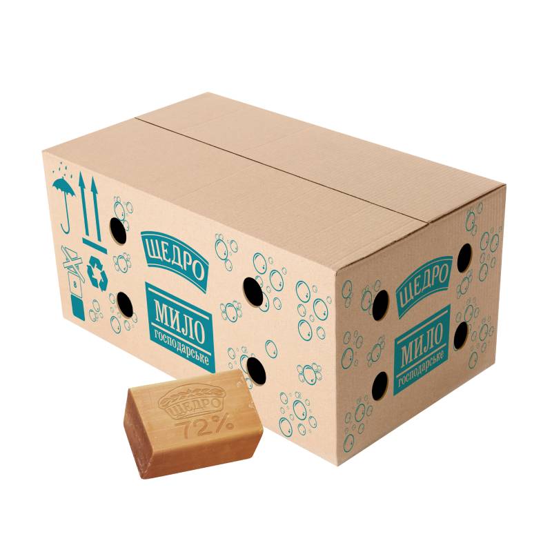 mydło 120 gr Naturalne Szare Mydło gospodarcze “Szczedro” 72% 80 kostek x 120g - obrazek 1